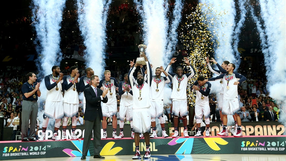 آمریکا با کسب 12 مدال طلا، نقره و برنز، پرافتخارترین تیم تاریخ جام جهانی بسکتبال است