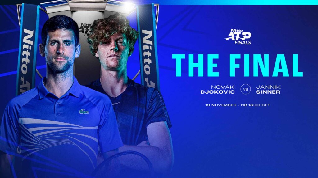 تقابل یانیک سینر با نواک جوکوویچ در فینال مسابقات پایان فصل 2023 تنیس
