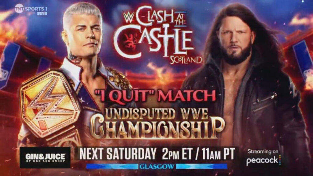 تقابل مجدد کودی رودز با ای جی استایلز برای عنوان اصلی WWE 